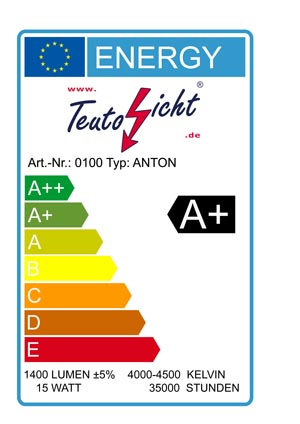 Büroleuchte LED Deckenleuchte ANTON, 35cm, 15W, neutral
